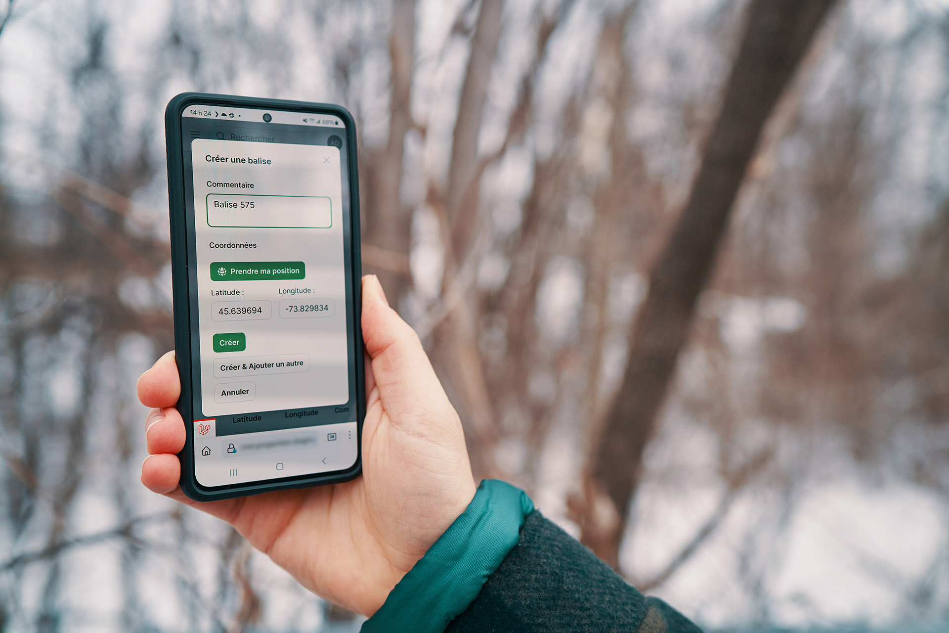 Un logiciel sur mesure DevActif utilisé sur le terrain