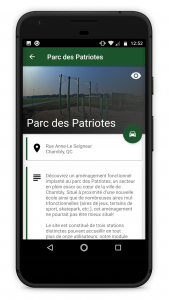 Présentation Parc Entrainement Application mobile Consultation
